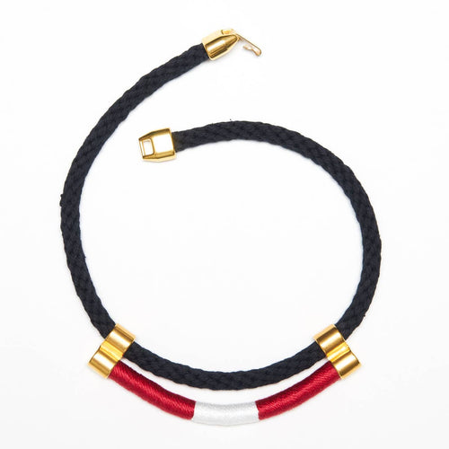 Atlantic Necklace - Navy/Red/White/Gold | SaltAndBlueLife