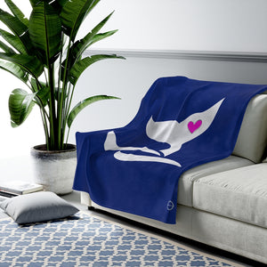 Whales Tale Velveteen Plush Blanket | SaltAndBlueLife