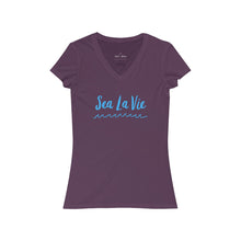 Load image into Gallery viewer, Sea La Vie Collection Short Sleeve V-Neck Tee | SaltAndBlueLife